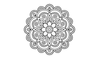 Mandala Coloring Page for Adult & Kids	
