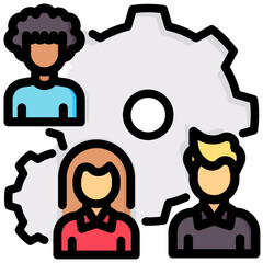 collaboration vector filled outline icon
