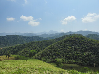 mountain landscape with blue sky