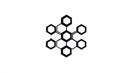 Fototapeta premium Abstract hexagonal network design