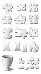 Puzzle Pieces and a Vase