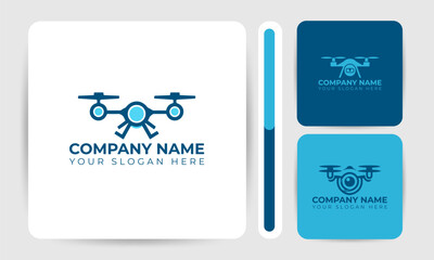 Modern aerial drone logo design collection