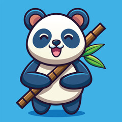 A cute cartoon panda vector