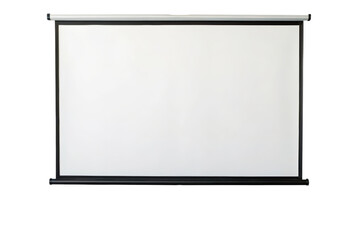 Projection screen for presentations and movies isolated with transparent background