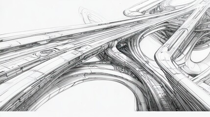 Obraz premium Futuristic Abstract Architectural Design