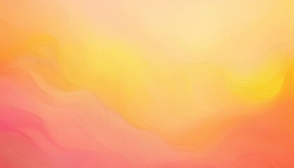 Fototapeta premium Soft Butter Yellow Coral Gradient. Bright gradient from butter yellow to pastel coral. Faint airy texture & light noise. Gentle, light background