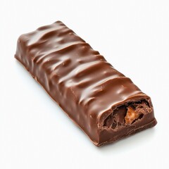One chocolate bar isolated on white background.