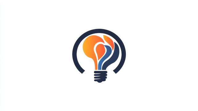 Abstract lightbulb logo design