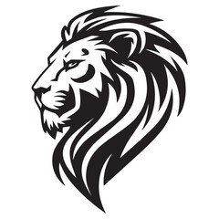 lion head vector on white background