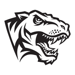 head of a Tiger on white background