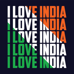 This is I love India Typography Design.