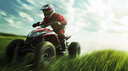 Quad racing over grassy fields-4