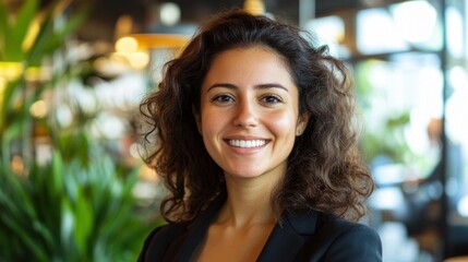 Fototapeta premium portrait of a smiling young businesswoman