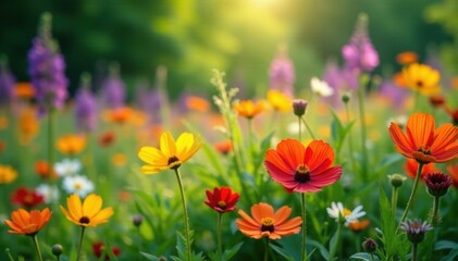 Vibrant wildflowers in bloom, Massachusetts summer , wild, purple, outdoor