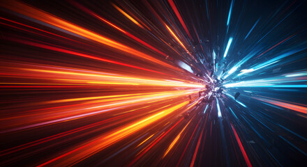 Obraz premium Dynamic Abstract Digital Art Depicting Speed and Energy
