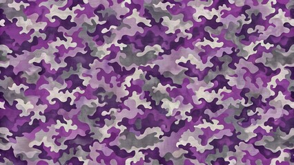 Fototapeta premium Abstract Purple and Gray Camouflage Pattern Design for Fabric, Apparel, and Textile Projects