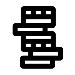 block toy outlined black style