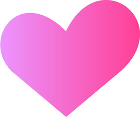 Pink Gradient Heart – Symbol of Love and Affection