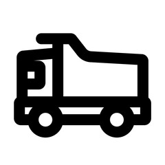 truck outlined black style