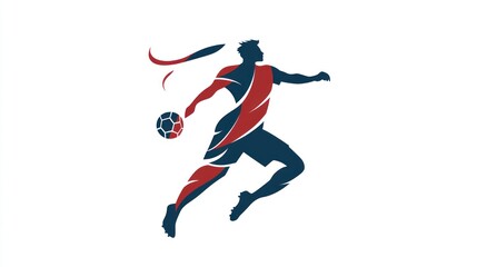 Obraz premium Abstract soccer player in motion