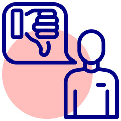 dislike vector mixed outline icon