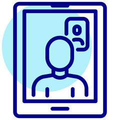 video call vector mixed outline icon