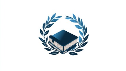 Obraz premium Academic books laurel wreath