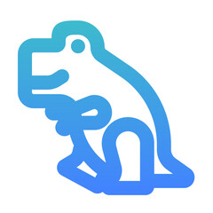 dinosaur outlined gradient style