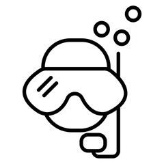 Mask and Snorkel Icon