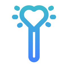 love stick outlined gradient style
