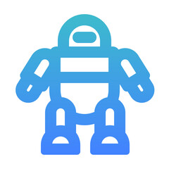 robot outlined gradient style