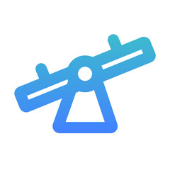 see saw outlined gradient style