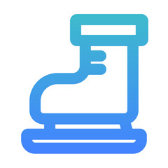 skating shoe outlined gradient style