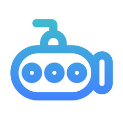 submarine outlined gradient style