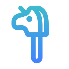 unicorn toy outlined gradient style