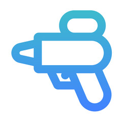water gun outlined gradient style