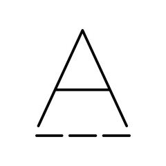 font line icon