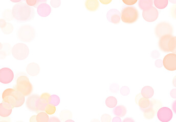 シャボン玉　玉ボケ　フレーム背景素材　ピンク