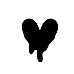 Paint dripping heart
