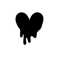 Paint dripping heart
