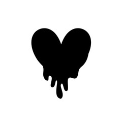 Paint dripping heart
