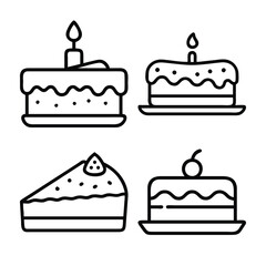 set of cake icons