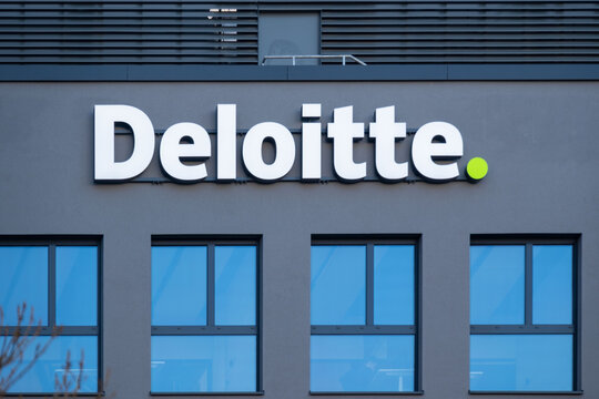 Deloitte Touche Tohmatsu Limited company building, multinational professional services network, Big Four accounting firms, Frankfurt - January, 19, 2025