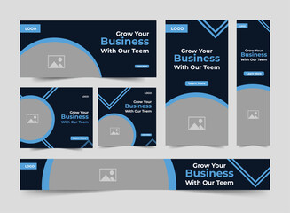 Set of promotion kit banner template design with modern and minimalist concept user for web page, ads, annual report, banner, background, backdrop, flyer, brochure, card, poster, presentation layout