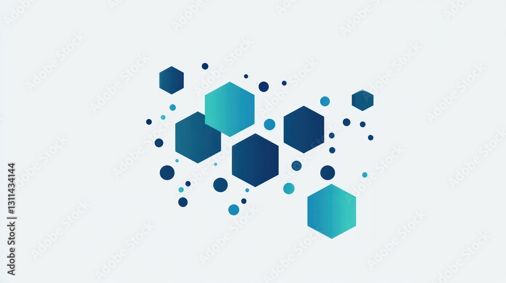 Poster abstract hexagon pattern background