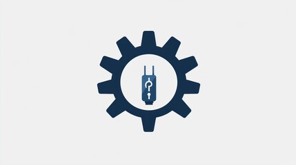Obraz premium Gear Icon Showing Technical Support or Maintenance