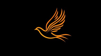 Obraz premium Abstract stylized flying bird design