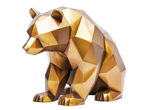 Isolated Metallic Bear