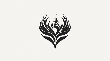 Obraz premium Symbolic phoenix logo, elegant design, perfect for branding, usage in various media
