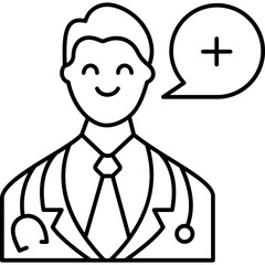  Health Consultation Icon | Line Icon | Doctor Consultation Icon | Medical Advice Icon